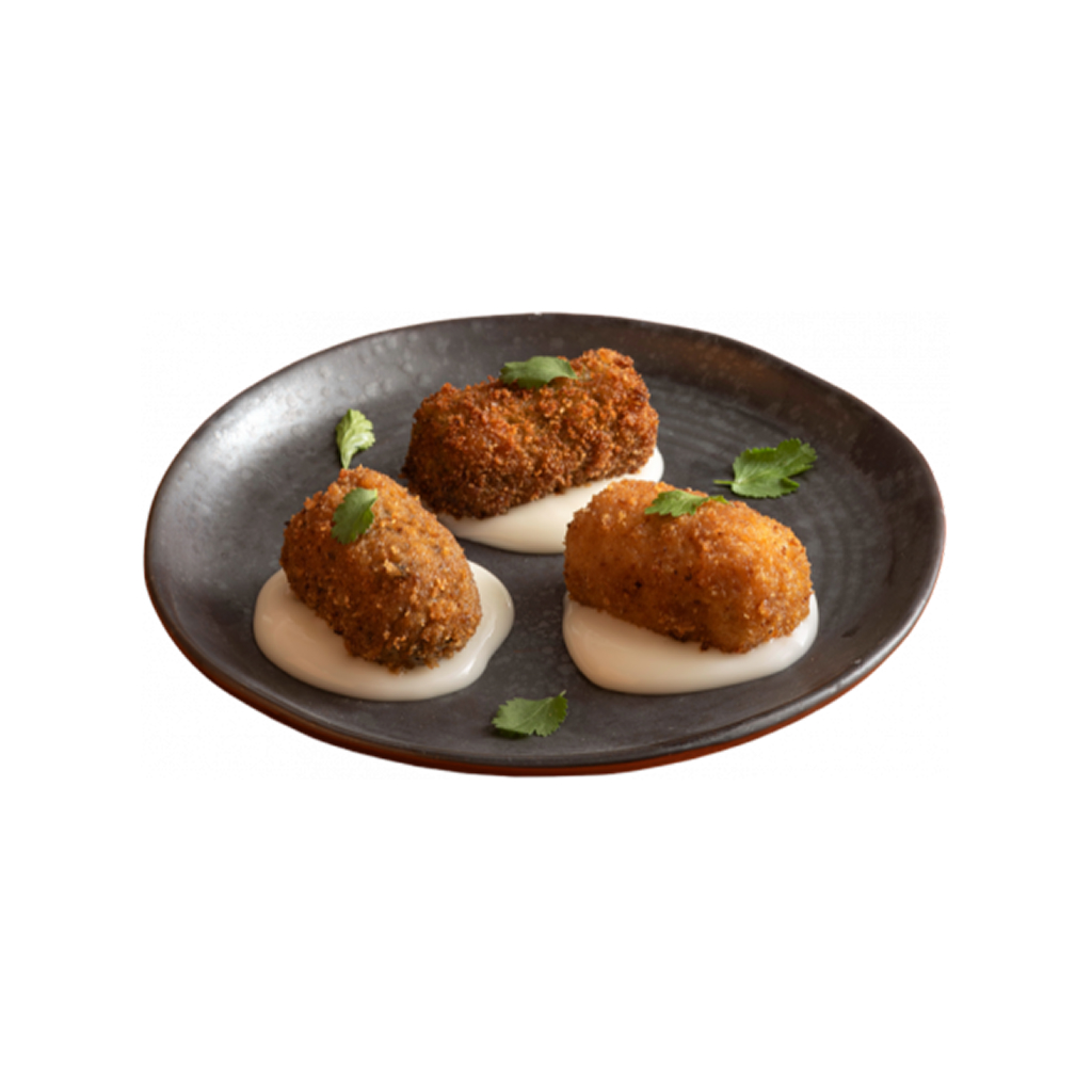 Croquetas mixtas, de pollo, brócoli y setas